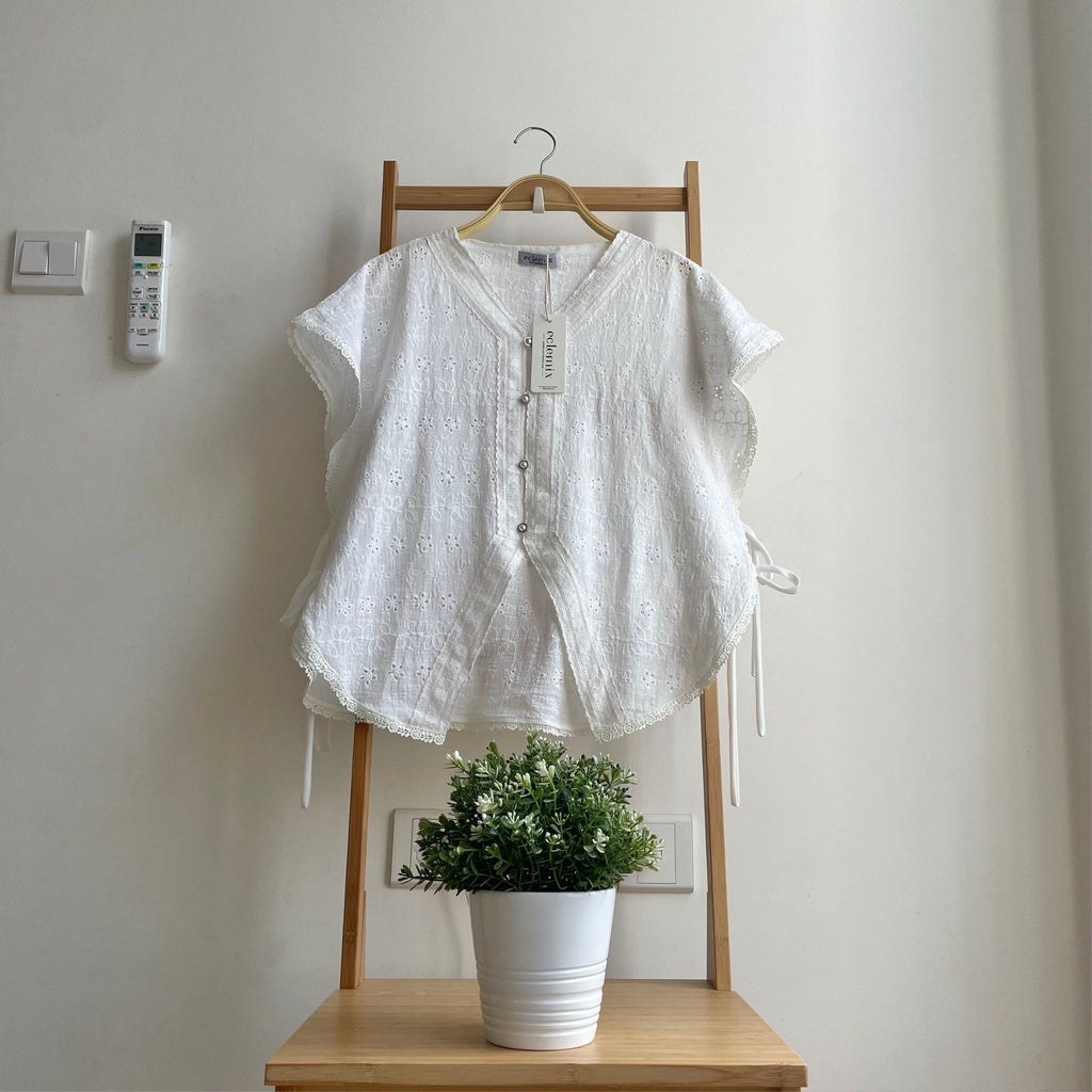 Image of Eclemix Outer Maurin | Vest Brokat Bunga | Outer Panjang Brukat Tanpa Lengan