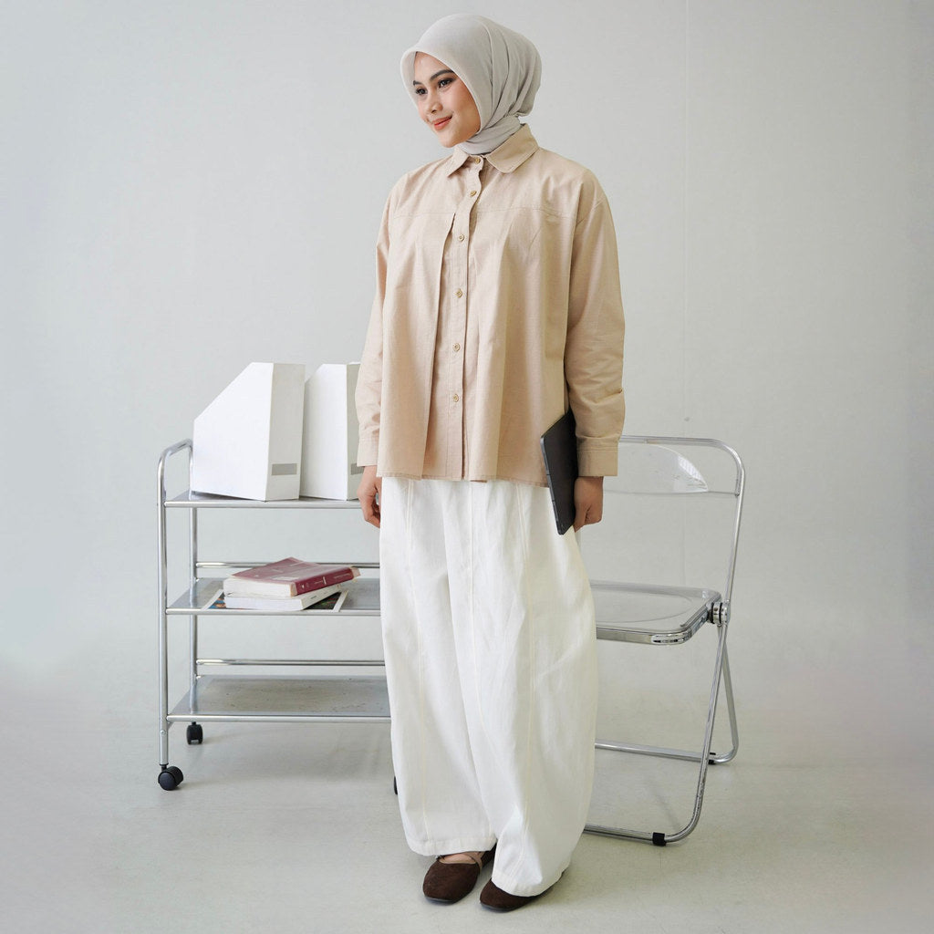 Image of Eclemix Atasan Wanita Kemeja Oversized Noona Top