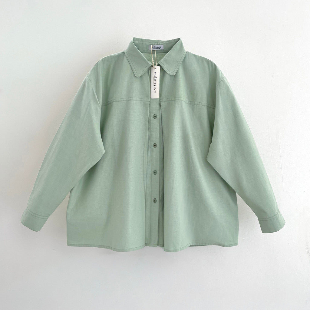 Image of Eclemix Atasan Wanita Kemeja Oversized Noona Top