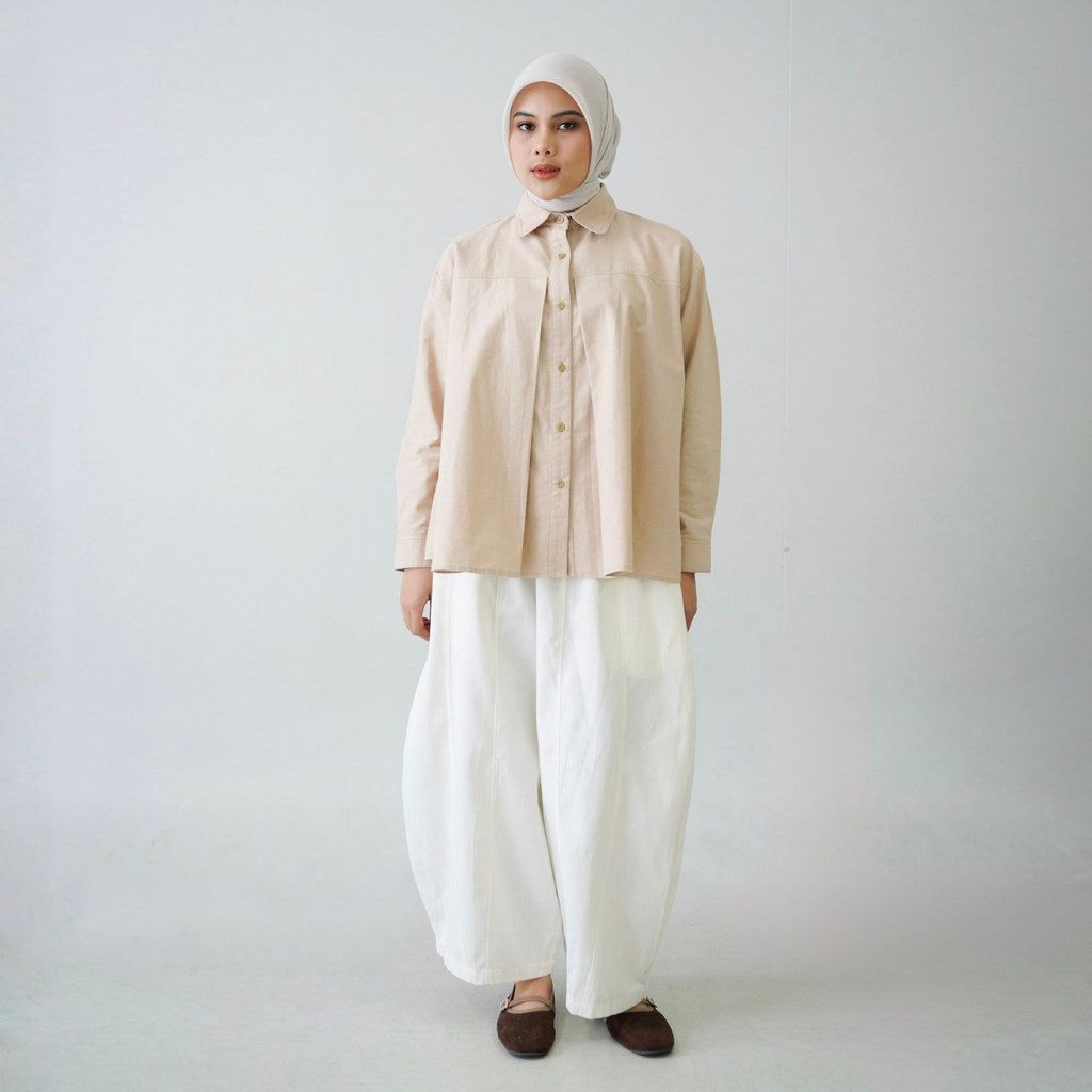 Image of Eclemix Atasan Wanita Kemeja Oversized Noona Top