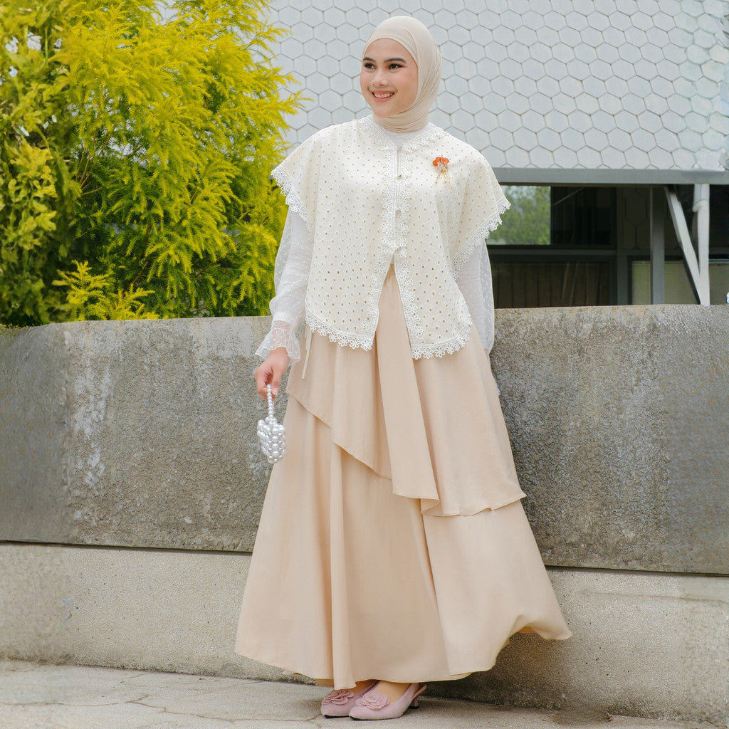 Image of Eclemix Skirt Dami rok layered flowly tampak samping