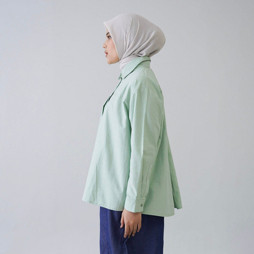 Image of Eclemix Atasan Wanita Kemeja Oversized Noona Top
