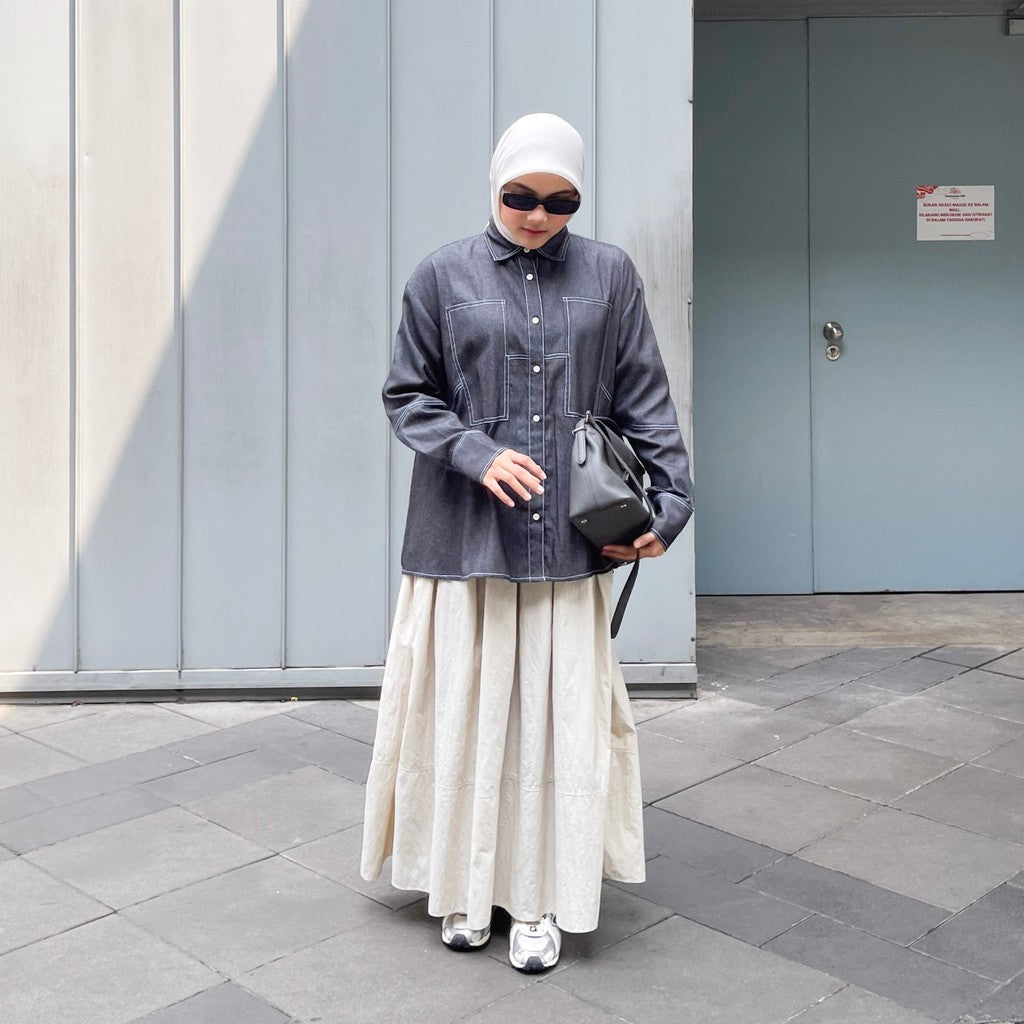 Image of Eclemix Rok Wanita A-Line Parasut Skirt Aluna