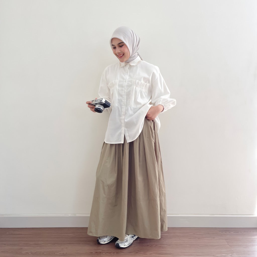 Image of Eclemix Rok Wanita A-Line Parasut Skirt Aluna