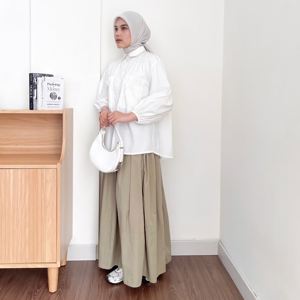 Image of Eclemix Rok Wanita A-Line Parasut Skirt Aluna