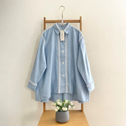 Image of Eclemix Top Sima |Atasan Wanita Kemeja Stripes Daily Loose
