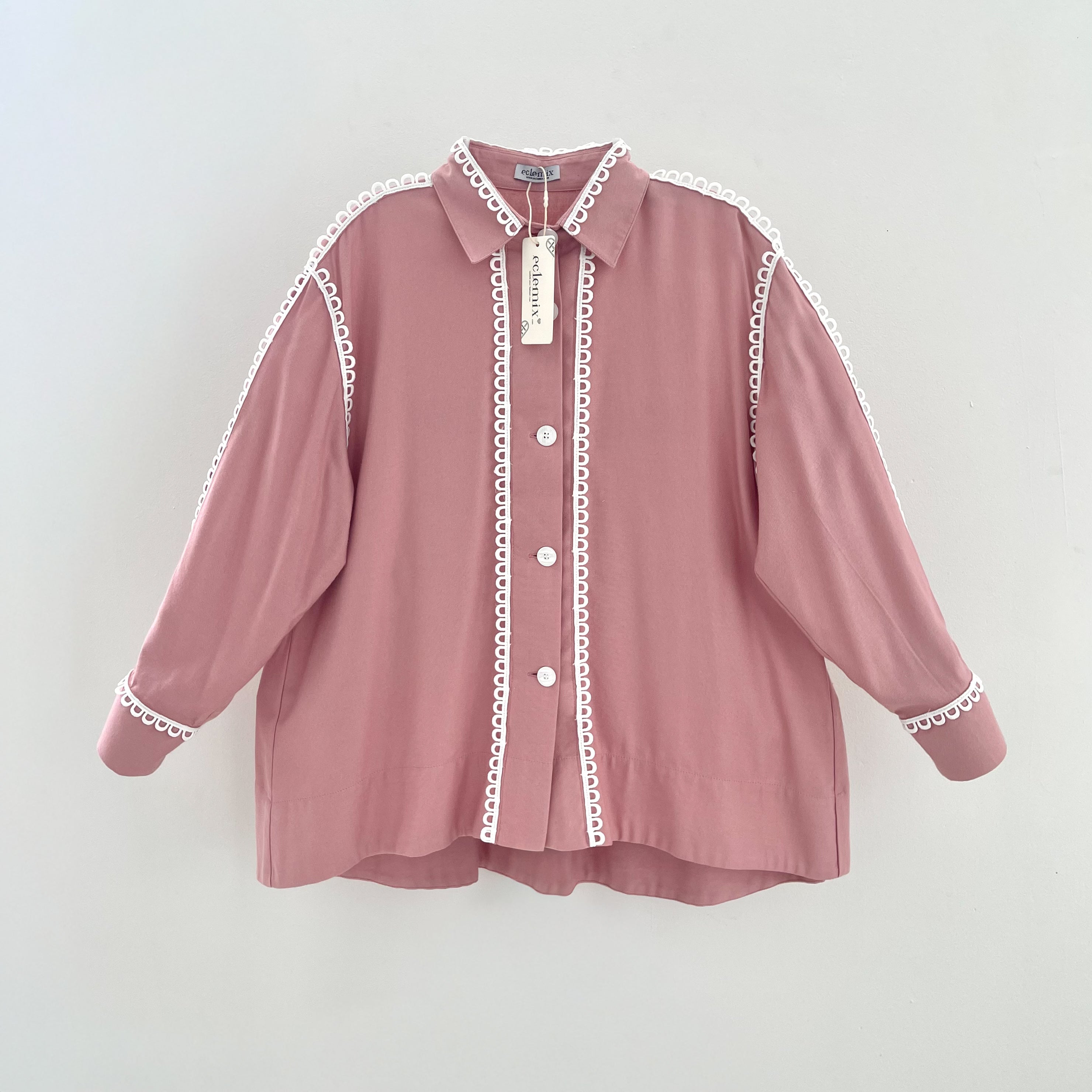 Image of Eclemix Top Sima |Atasan Wanita Kemeja Stripes Daily Loose