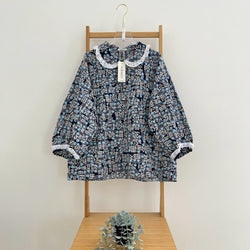 Image of Eclemix Top Sitra | Atasan Wanita Kemeja Motif Kerah Peterpan Vintage