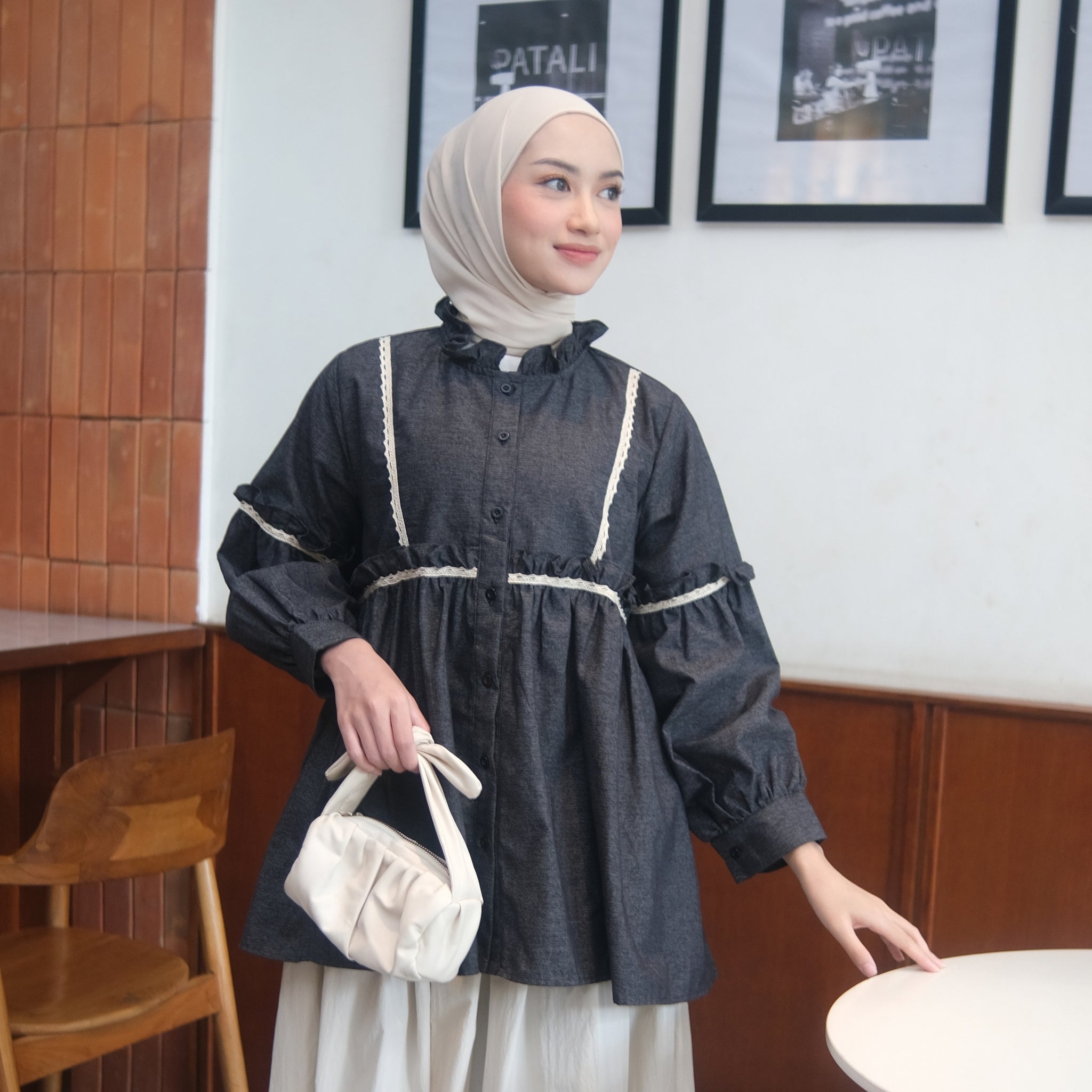 Image of Eclemix Top Sono | Atasan Wanita Blouse Polos Casual Shirt