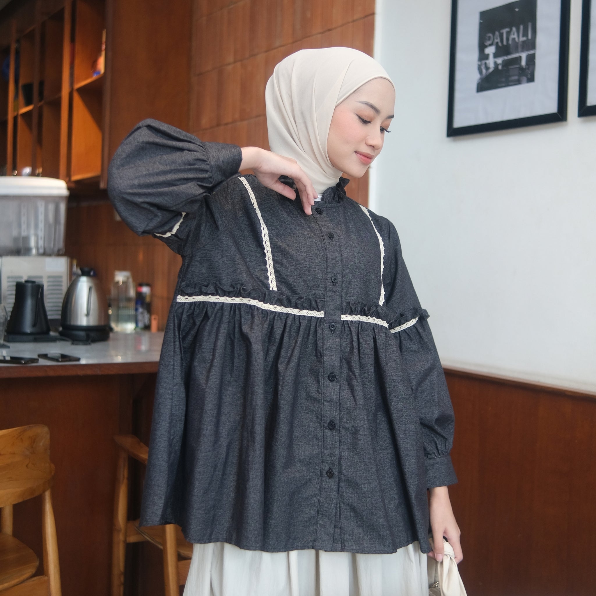 Image of Eclemix Top Sono | Atasan Wanita Blouse Polos Casual Shirt