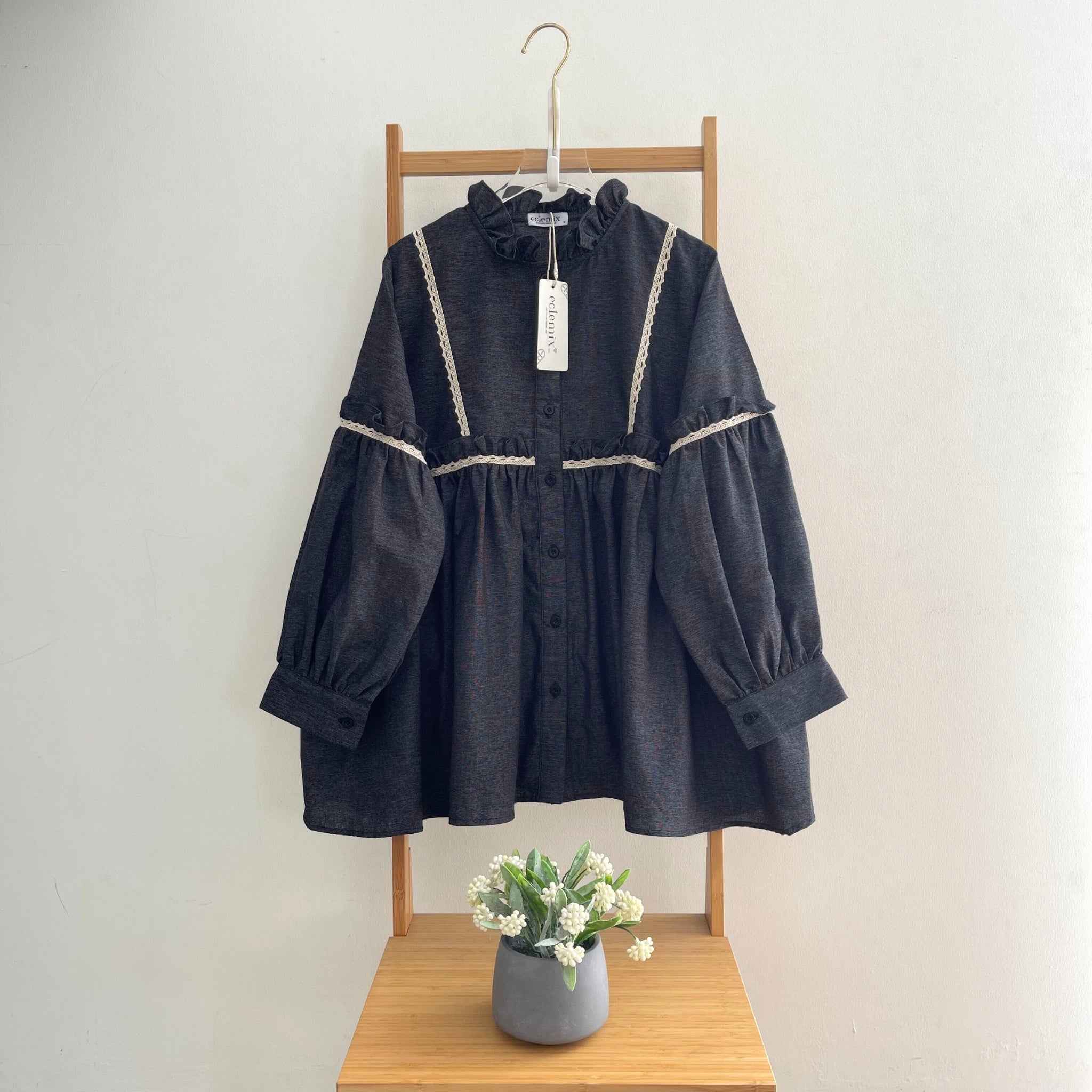 Eclemix Top Sono | Atasan Wanita Blouse Polos Casual Shirt