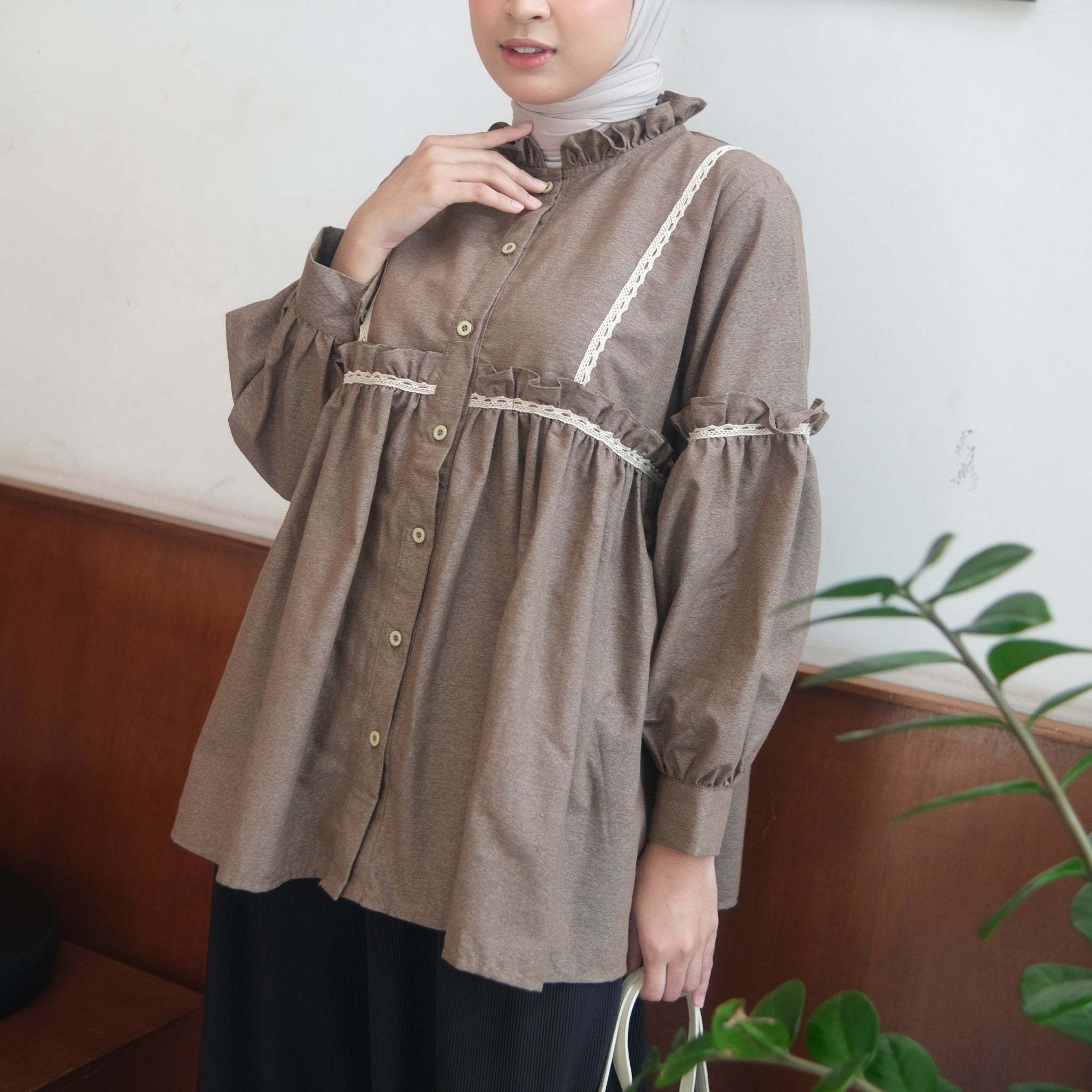 Image of Eclemix Top Sono | Atasan Wanita Blouse Polos Casual Shirt
