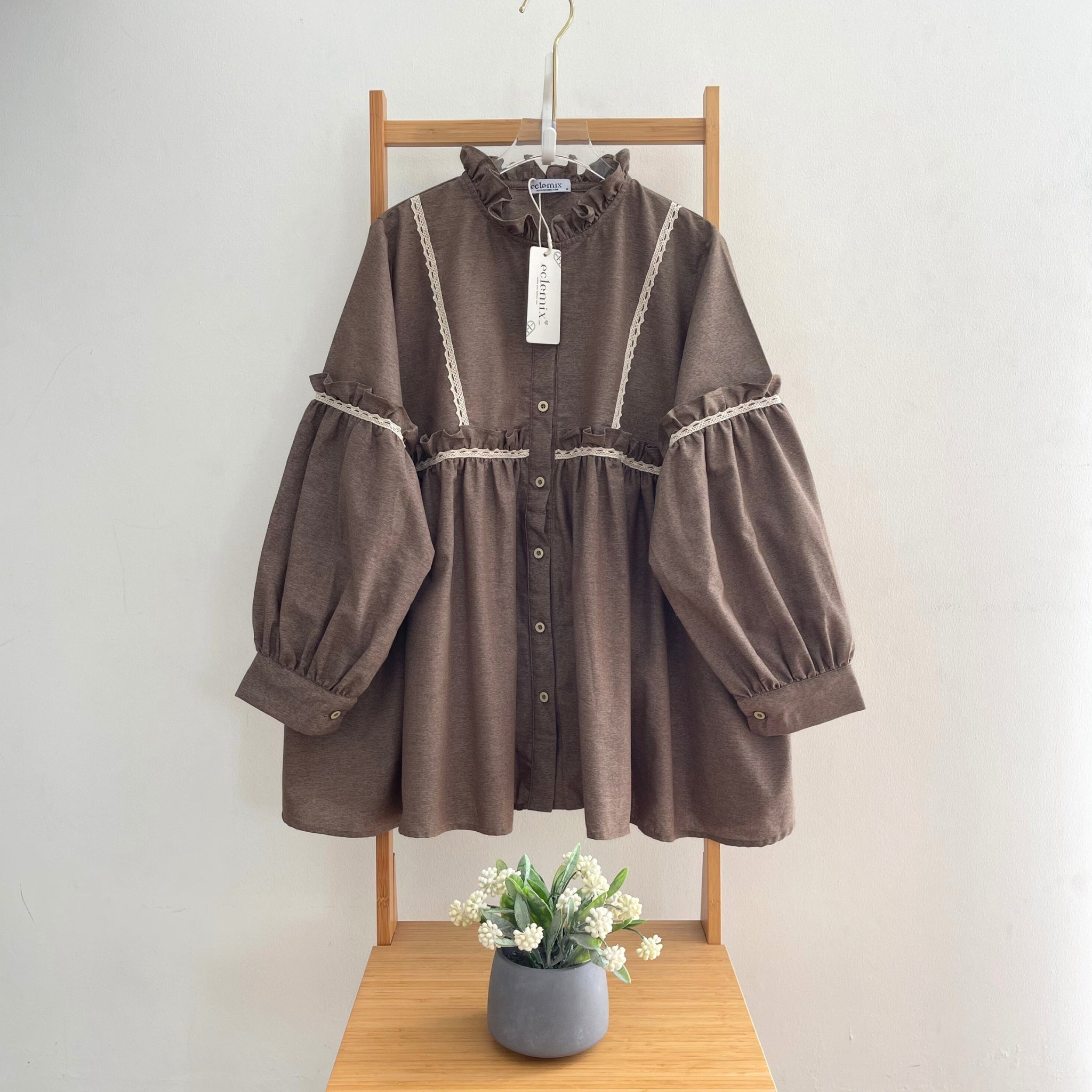 Image of Eclemix Top Sono | Atasan Wanita Blouse Polos Casual Shirt