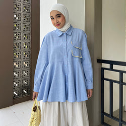 Image of Eclemix Top Yeerin | Atasan Wanita Blouse Kancing Depan