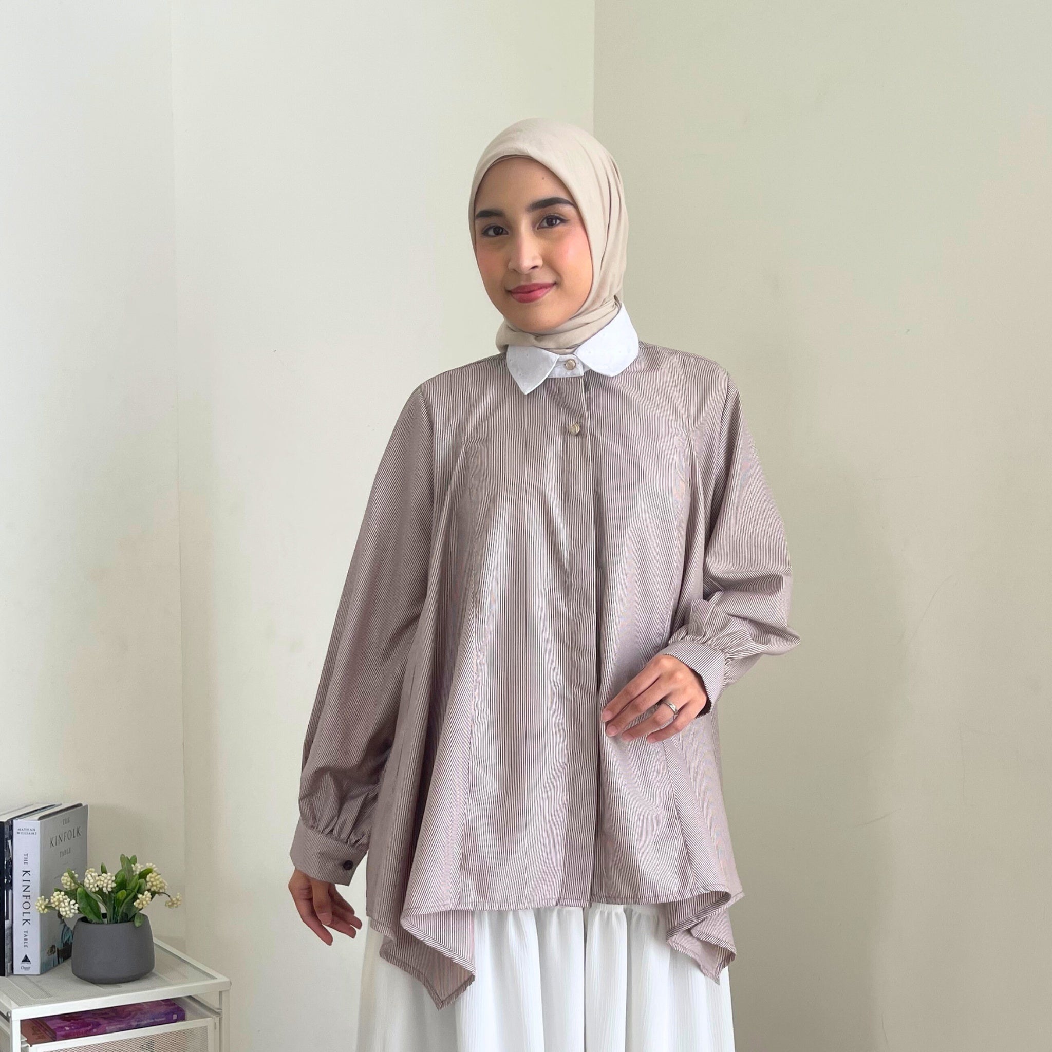 Image of Eclemix Top Yoon | Atasan Wanita Kemeja Blouse Motif Stripe