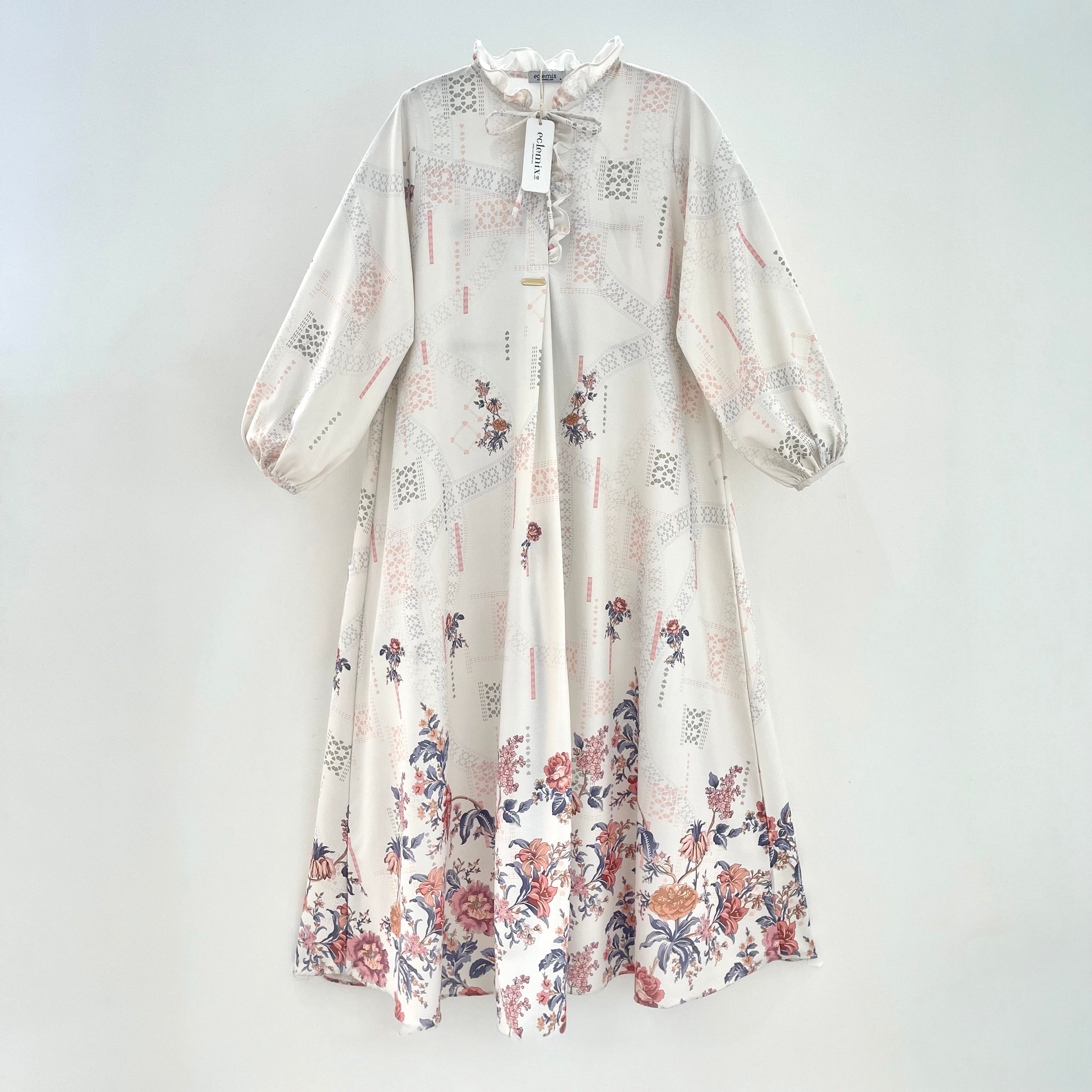 Image of Eclemix Dress Yukari Exclusive Printing | Dress Wanita Printing Motif Bunga