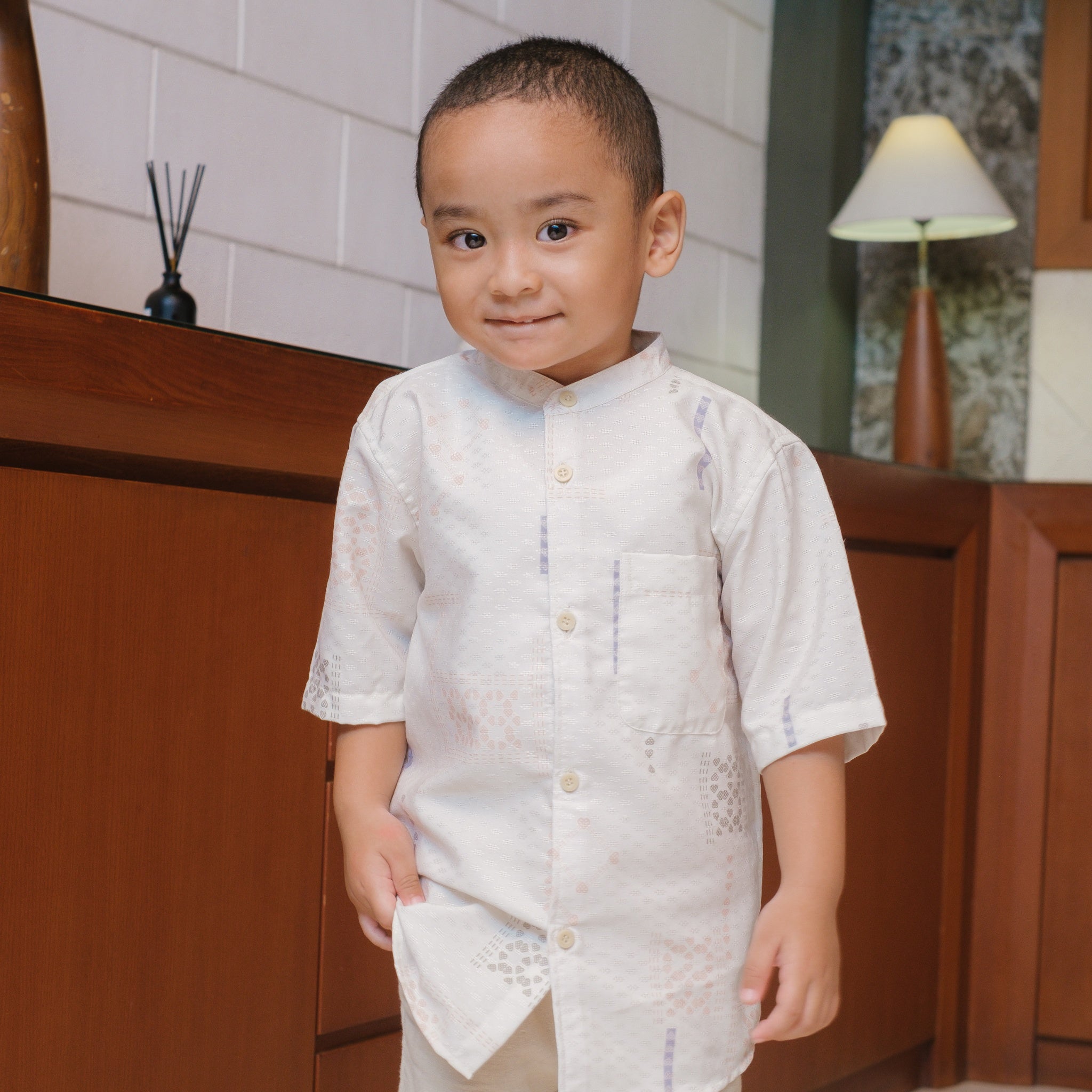 Eclemix Top Kemeja Anak Yukari | Kemeja Koko Printing Anak Laki-Laki Lengan Pendek