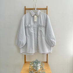 Image of Eclemix Top Yumana | Atasan Wanita Kemeja Daily Basic Saku Loose