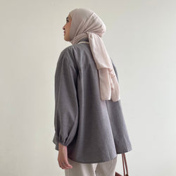 Image of Eclemix Top Yumana | Atasan Wanita Kemeja Daily Basic Saku Loose