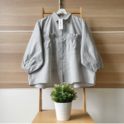 Image of Eclemix Top Yumana | Atasan Wanita Kemeja Daily Basic Saku Loose