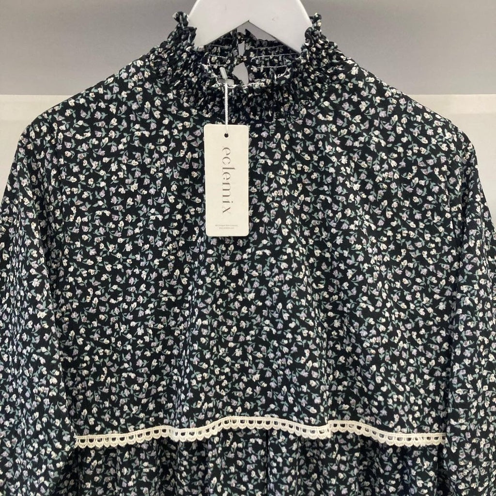 Image of Eclemix Top Lilia | Atasan Wanita Blouse Tumpuk Vintage