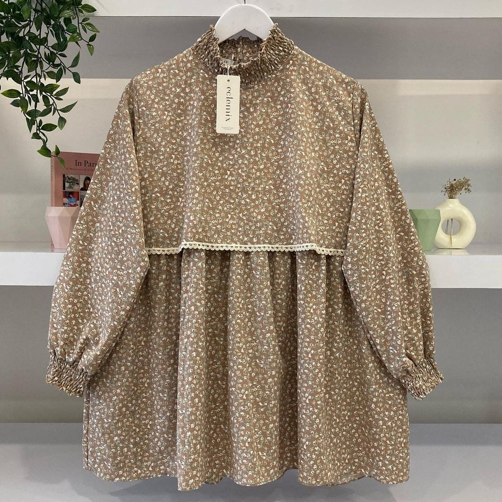 Image of Eclemix Top Lilia | Atasan Wanita Blouse Tumpuk Vintage