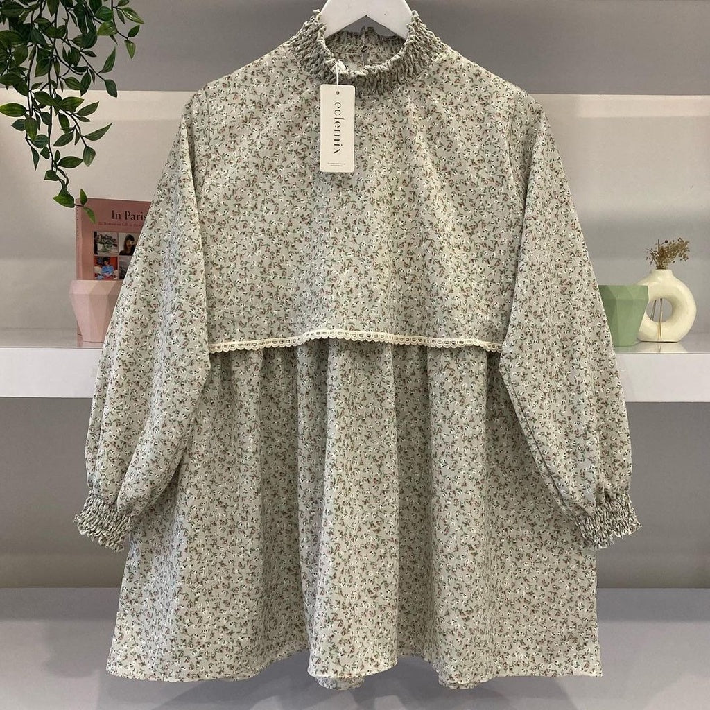 Eclemix Top Lilia | Atasan Wanita Blouse Tumpuk Vintage