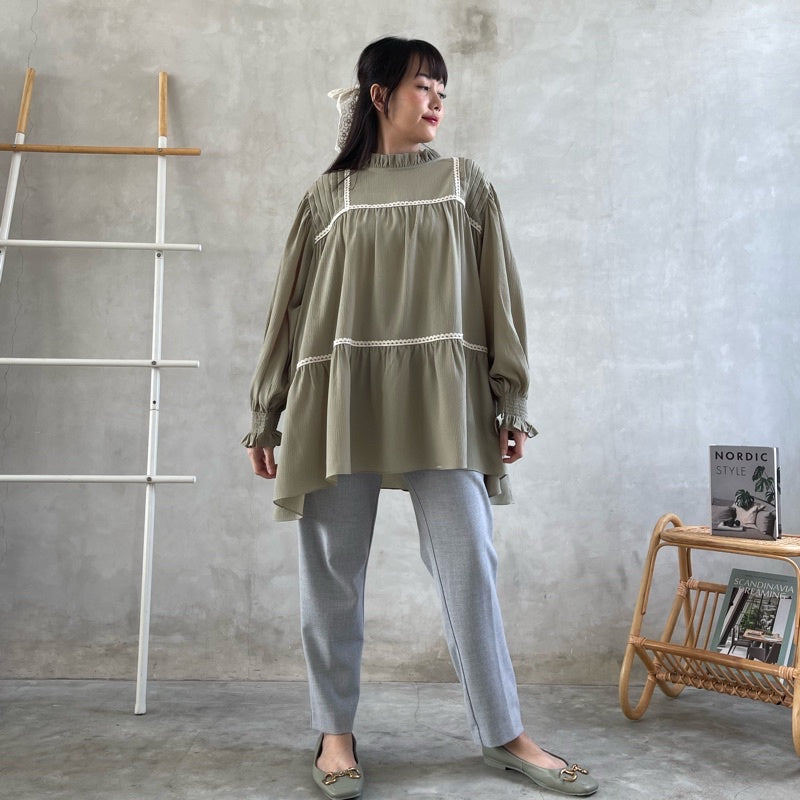 Image of Eclemix Top Hari | Atasan Wanita Blouse Lengan panjang Loose