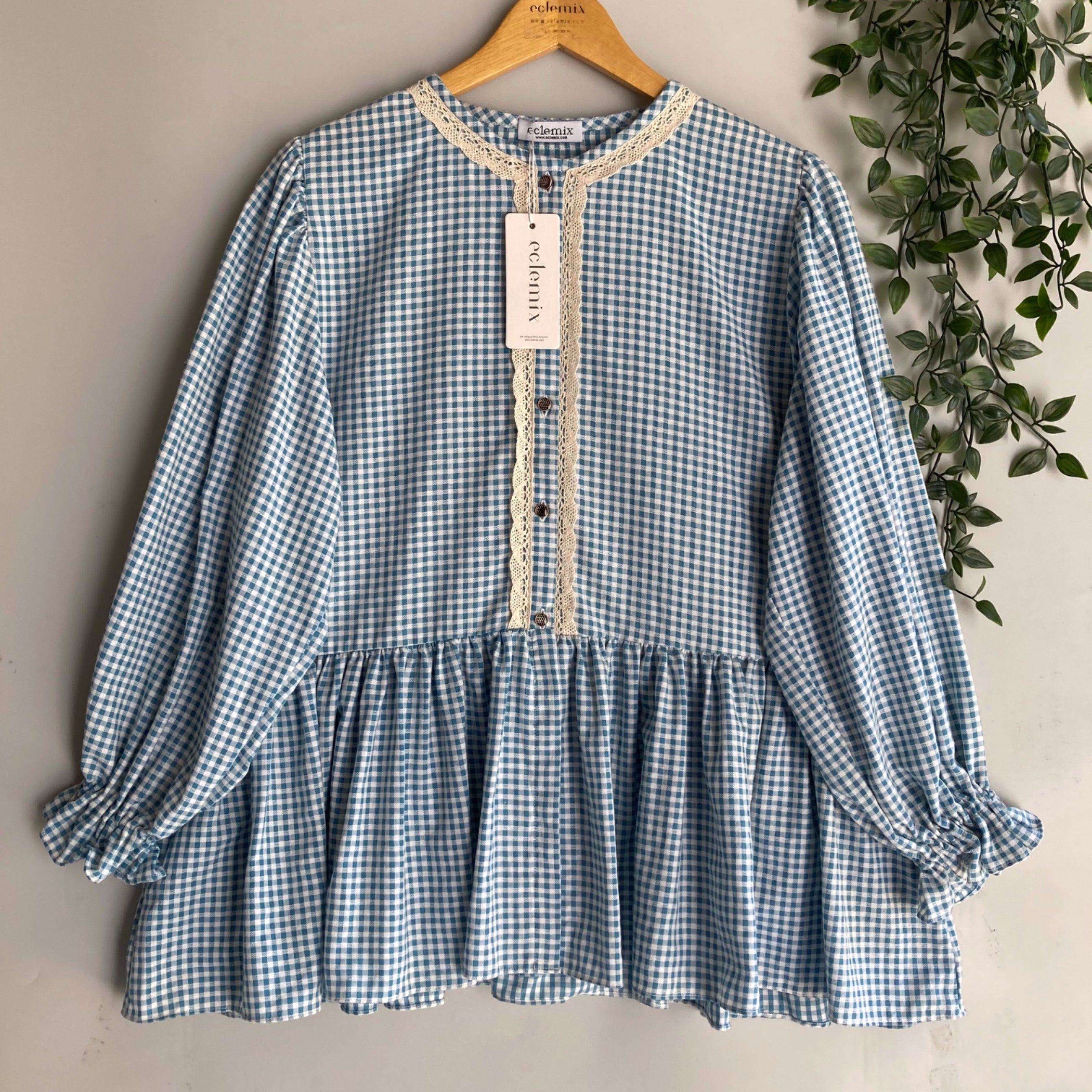 Image of Eclemix Top Lana | Atasan Wanita Blouse Baby Doll Kancing Depan