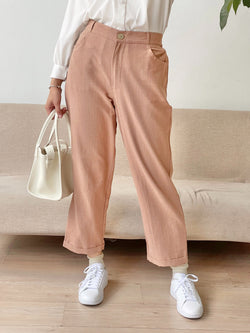 Image of Eclemix Pants Bae | Celana Ankle Wanita Daily Basic Linen
