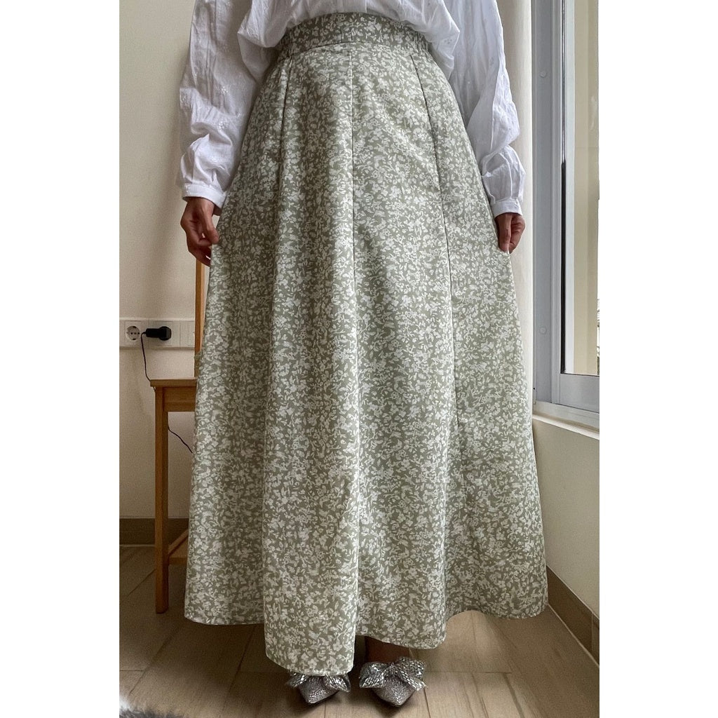 Eclemix Skirt Arin | Rok Wanita A-line Motif Vintage