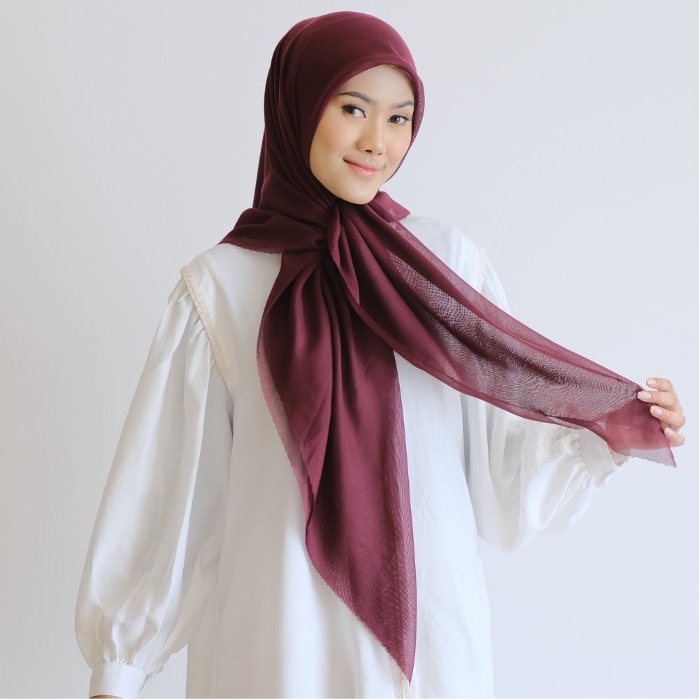 Eclemix Dinara Plain Hijab | Hijab Polos  Segiempat Paris Japan Premium